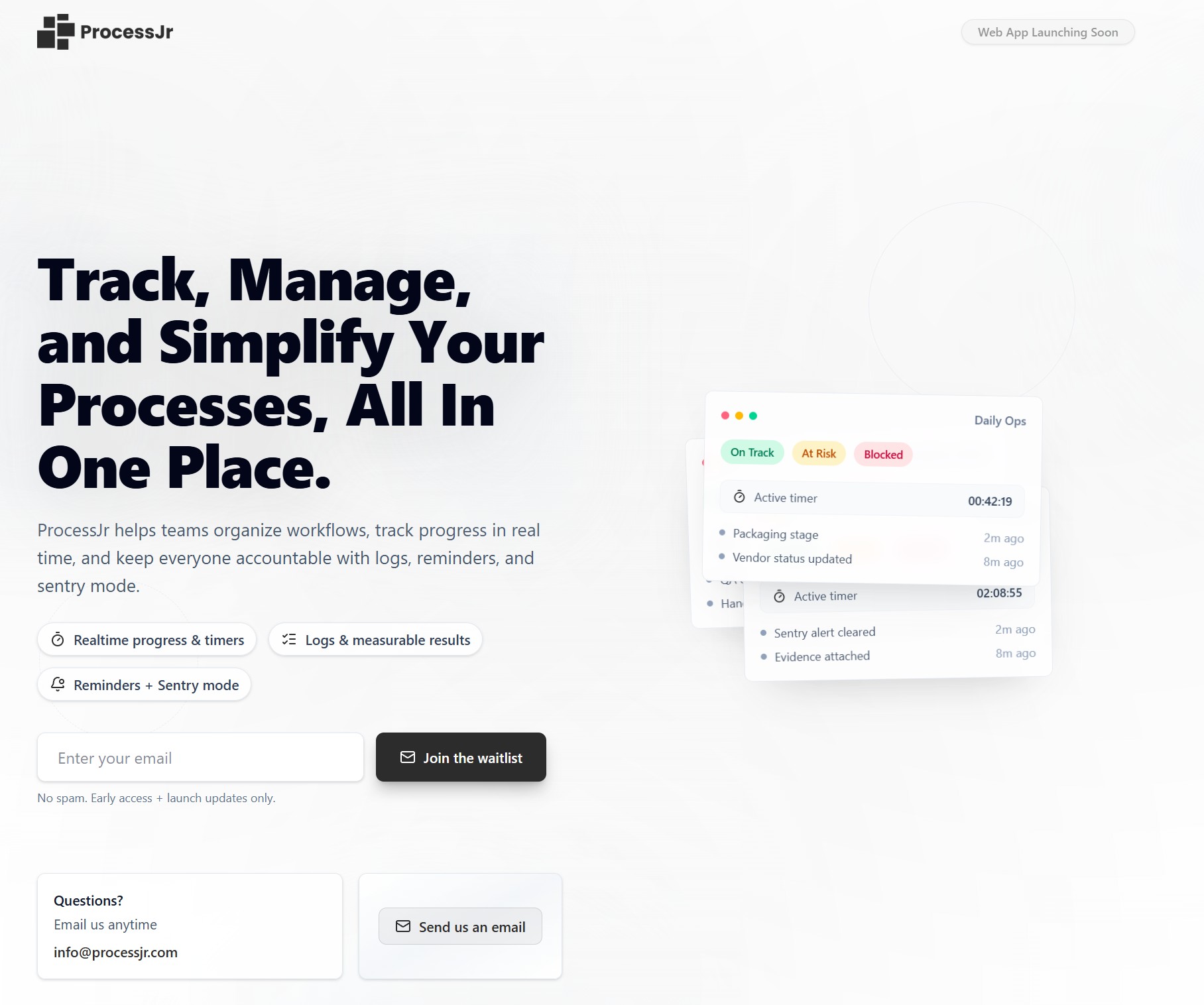 ProcessJr interface design project preview